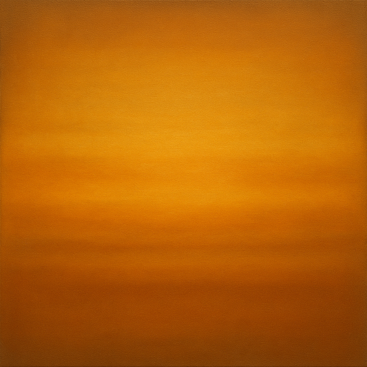 Warm Amber & Raw Sienna Sunset Meditation No. 6 Oil Painting - View 1