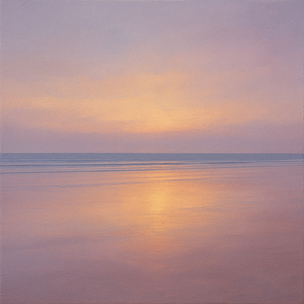 Golden Hour Surf Reflection No. 8 - Modern Fine Art Oil Painting - View 1