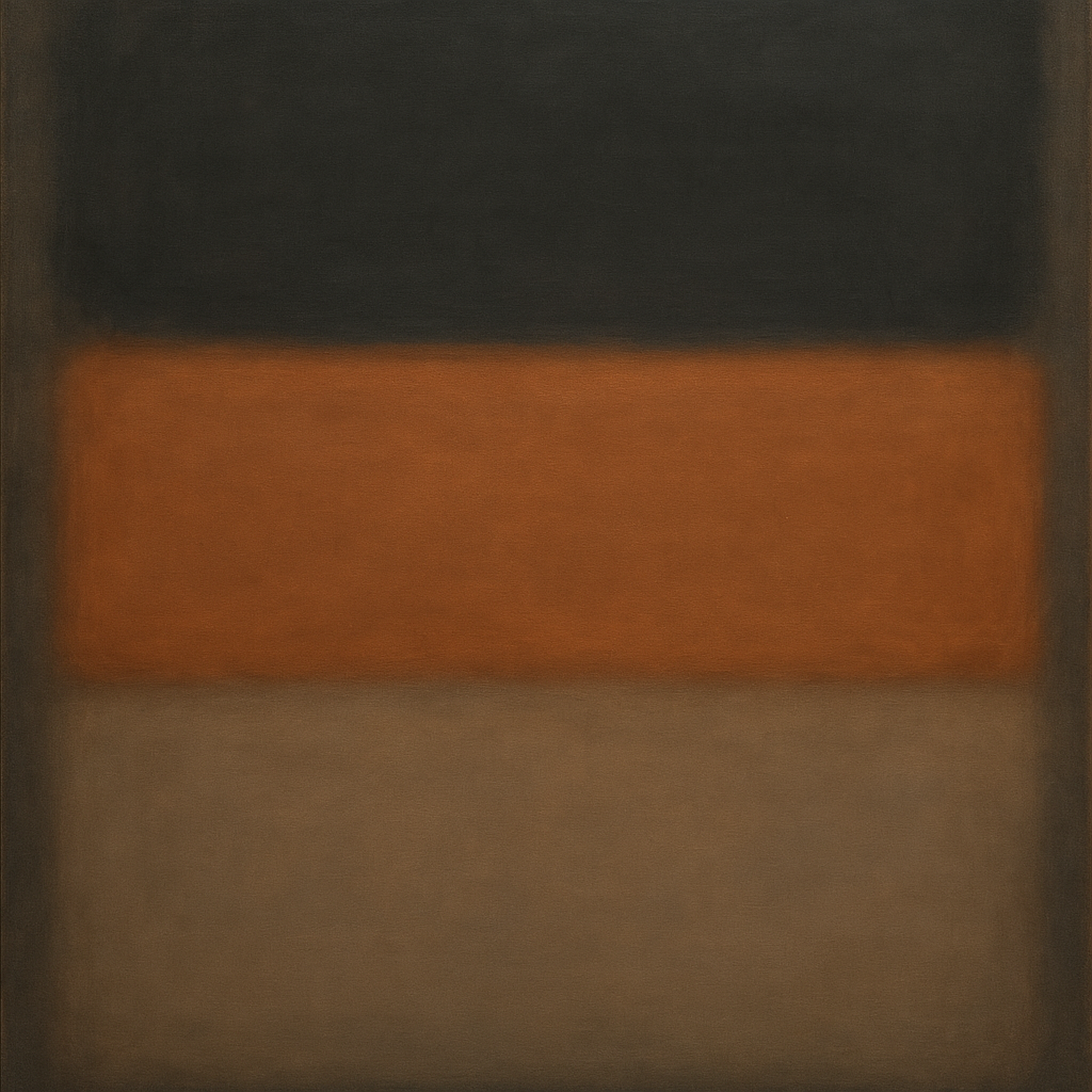 Charcoal Slate & Burnished Copper Horizon No. 14 Oil Painting 100% Hand Painted Oil on Belgian Linen Canvas, Original Fine Art Wall Decor