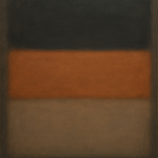 Charcoal Slate & Burnished Copper Horizon No. 14 Oil Painting 100% Hand Painted Oil on Belgian Linen Canvas, Original Fine Art Wall Decor