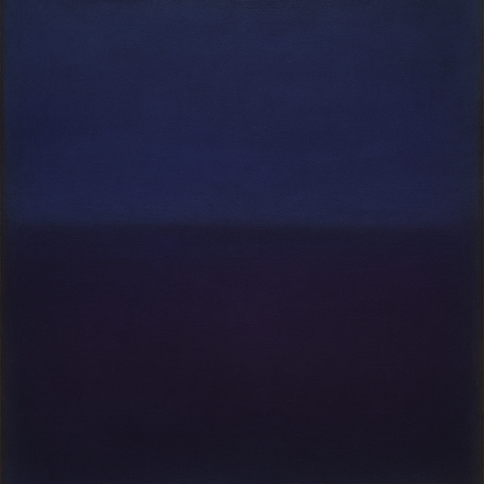 Deep Indigo & Midnight Plum Ambient Field No. 3 Oil Painting - View 1