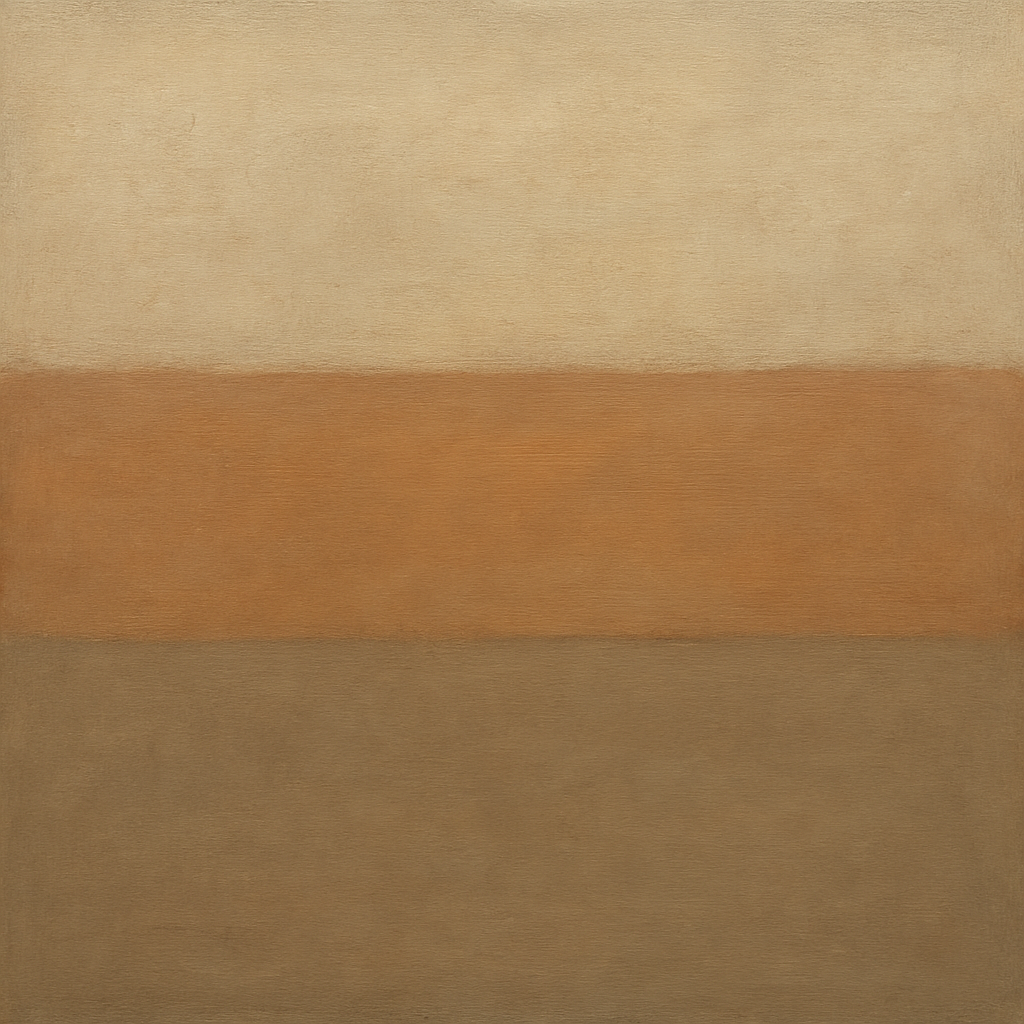 Aged Plaster & Sand Horizon No. 2 - Modern Fine Art Oil Painting - View 1
