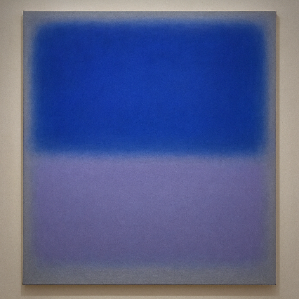 Cobalt Azure & Twilight Lavender Immersion No. 16 Oil Painting - View 1