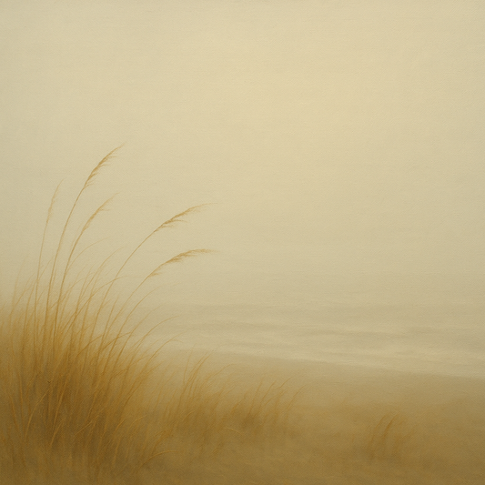 Silent Dune Grass in November Sea Fog No. 18 Oil Painting - View 1