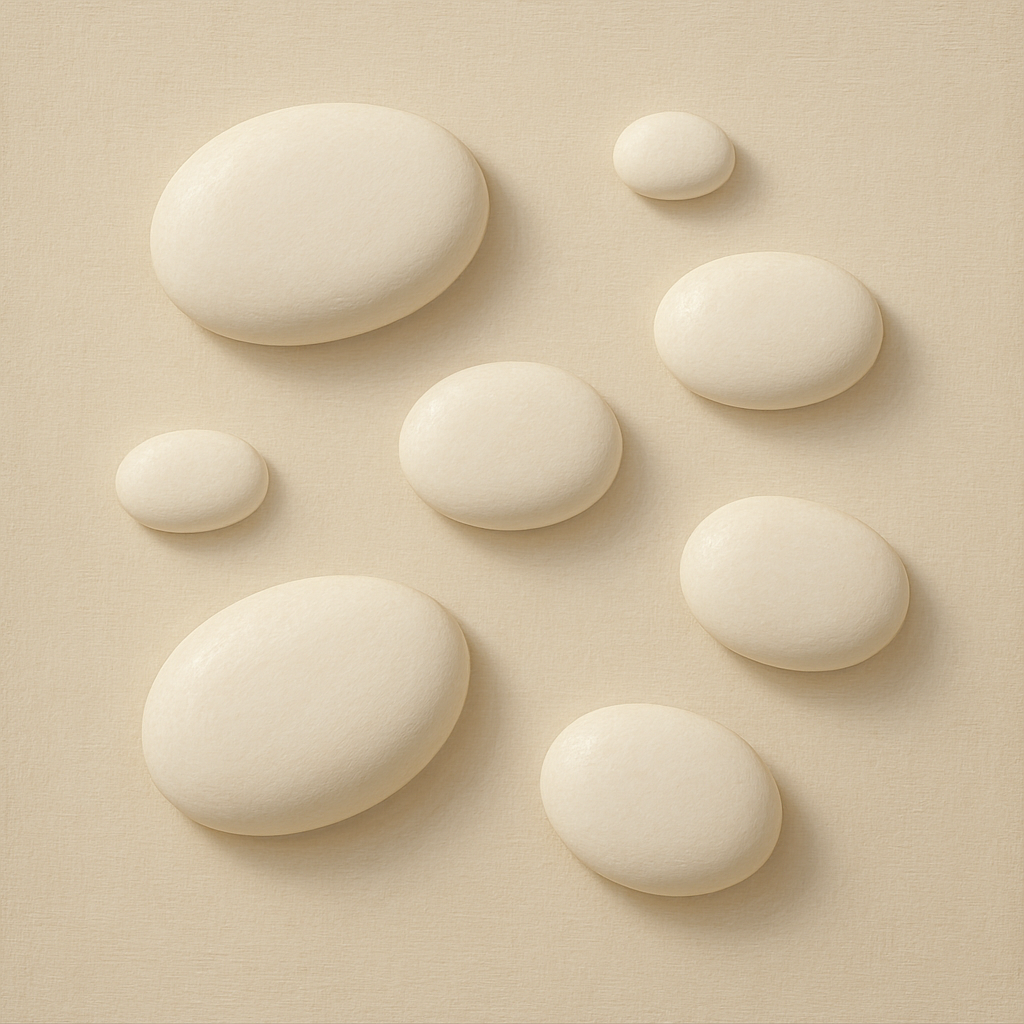 Organic Pebble Relief in White No. 6 - Modern Fine Art Oil Painting - View 1