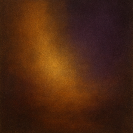 Burnt Amber & Velvet Amethyst Atmosphere No. 17 Oil Painting 100% Hand Painted Oil on Belgian Linen Canvas, Original Fine Art Wall Decor
