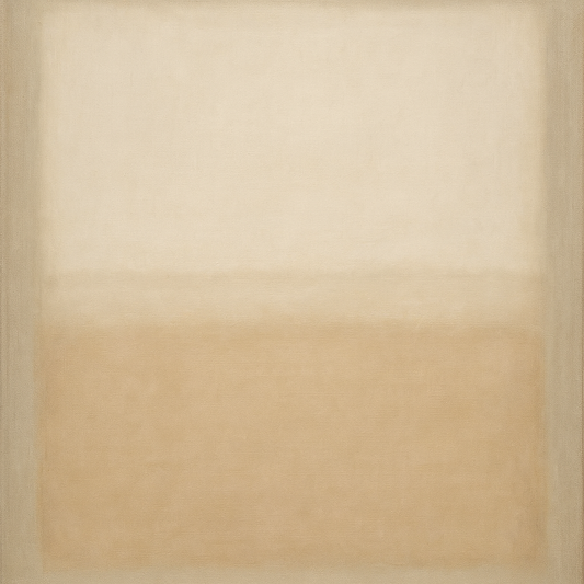 Oatmeal White & Pale Alabaster Monochrome Study No. 8 Oil Painting 100% Hand Painted Oil on Belgian Linen Canvas, Original Fine Art Wall Decor