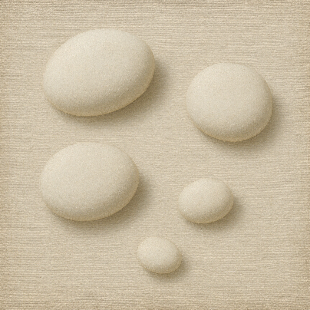 Organic Pebble Relief in White No. 6 - Modern Fine Art Oil Painting - View 1