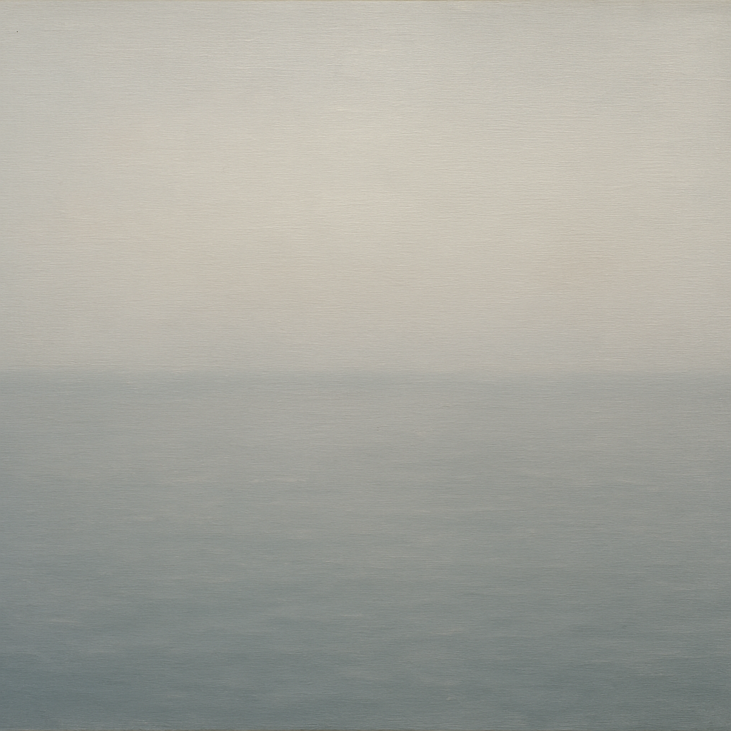 Ethereal Coastal Sea Mist No. 1 - Modern Fine Art Oil Painting - View 1