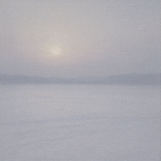 Winter Dawn Frost & Pale Silver Light No. 12 Oil Painting - View 1
