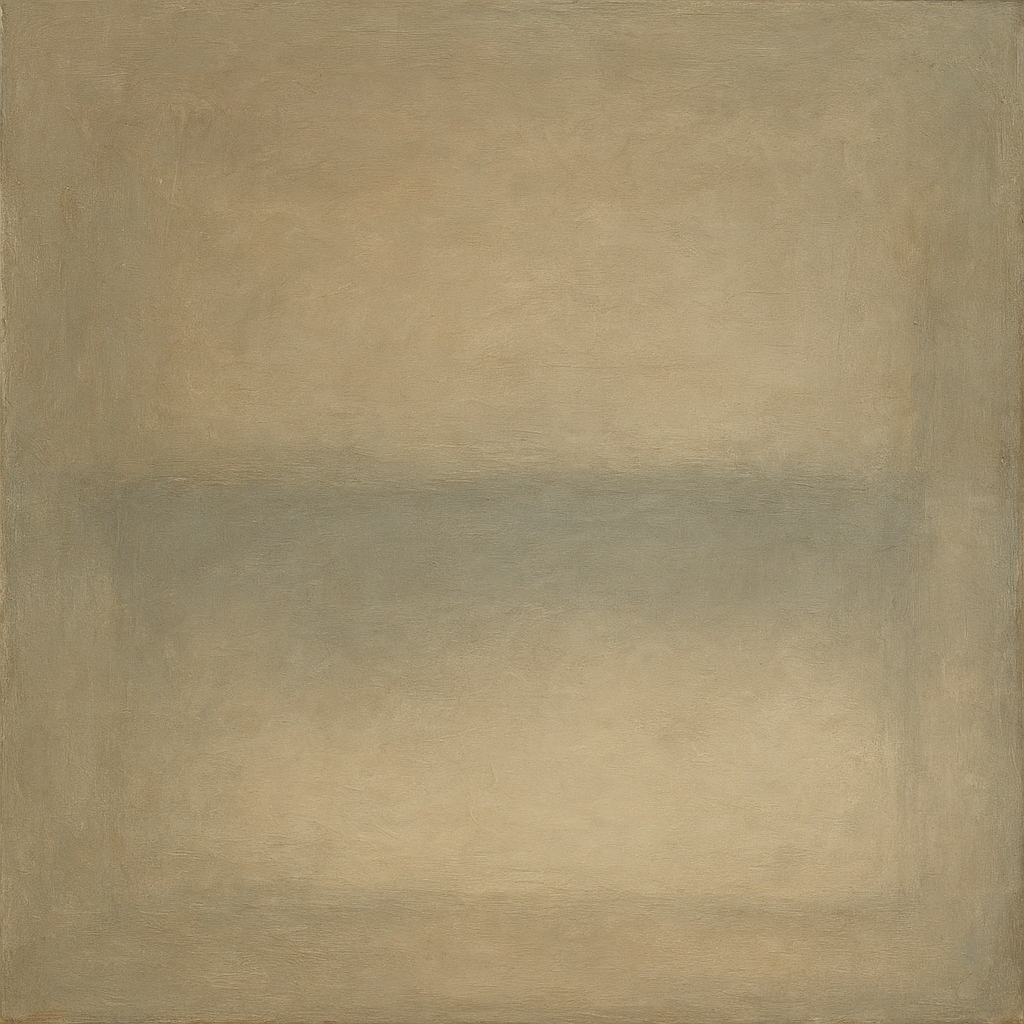 Quiet Solitude in Taupe Wabi-Sabi Oil Painting - View 1
