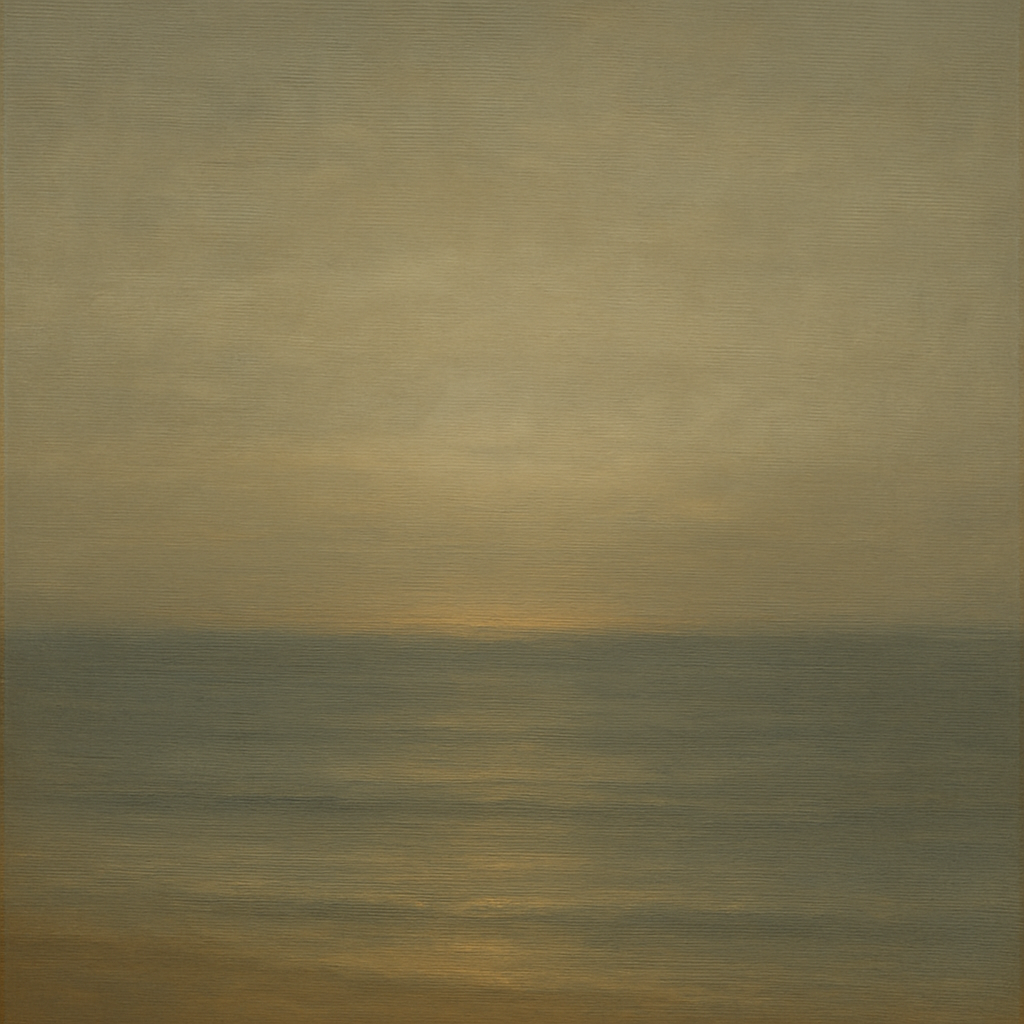 Monochrome Ocean Silence No. 5 - Modern Fine Art Oil Painting - View 1