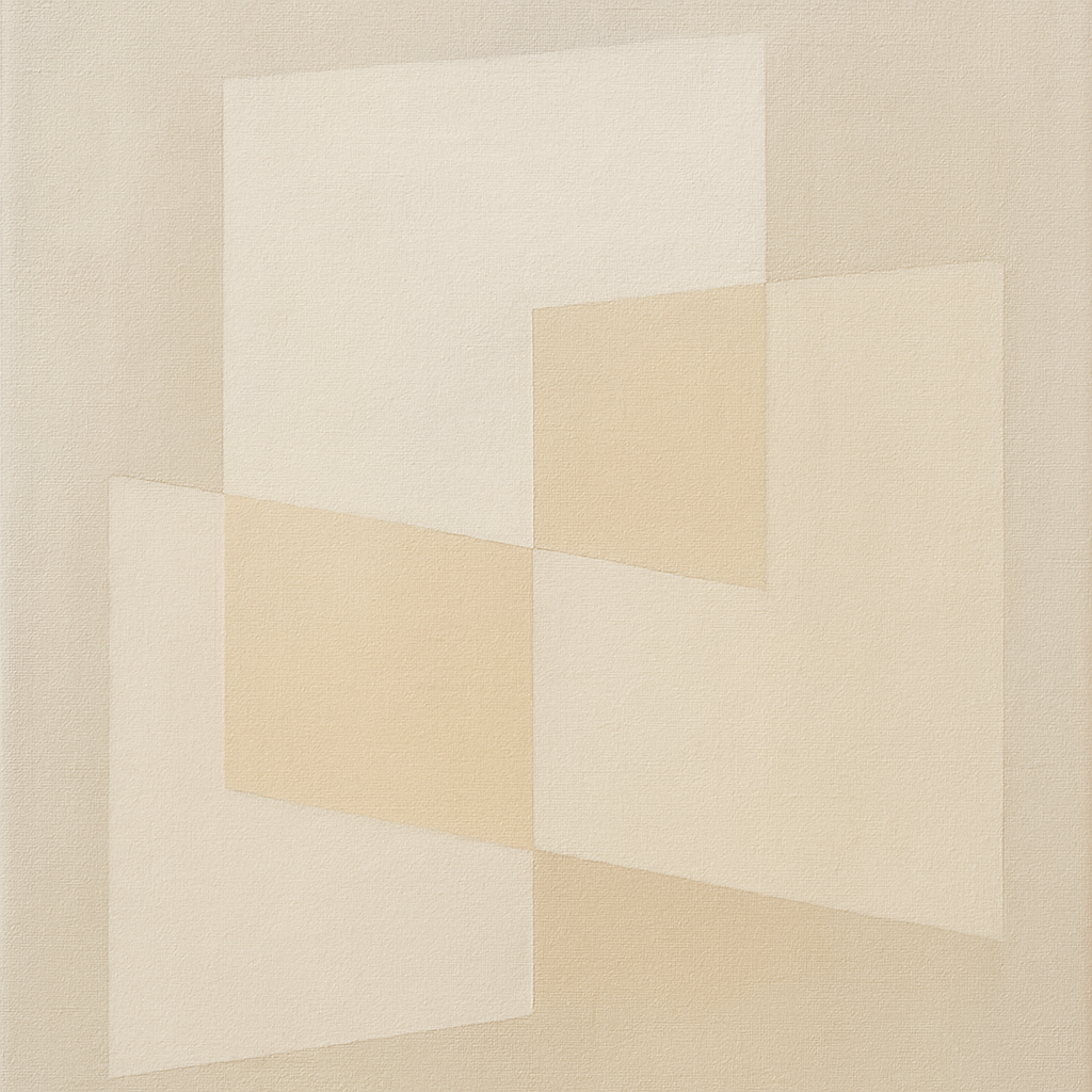Architectural Stucco Geometry No. 3 - Modern Fine Art Oil Painting - View 1