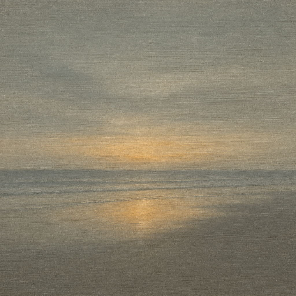 Golden Hour Surf Reflection No. 8 - Modern Fine Art Oil Painting - View 1