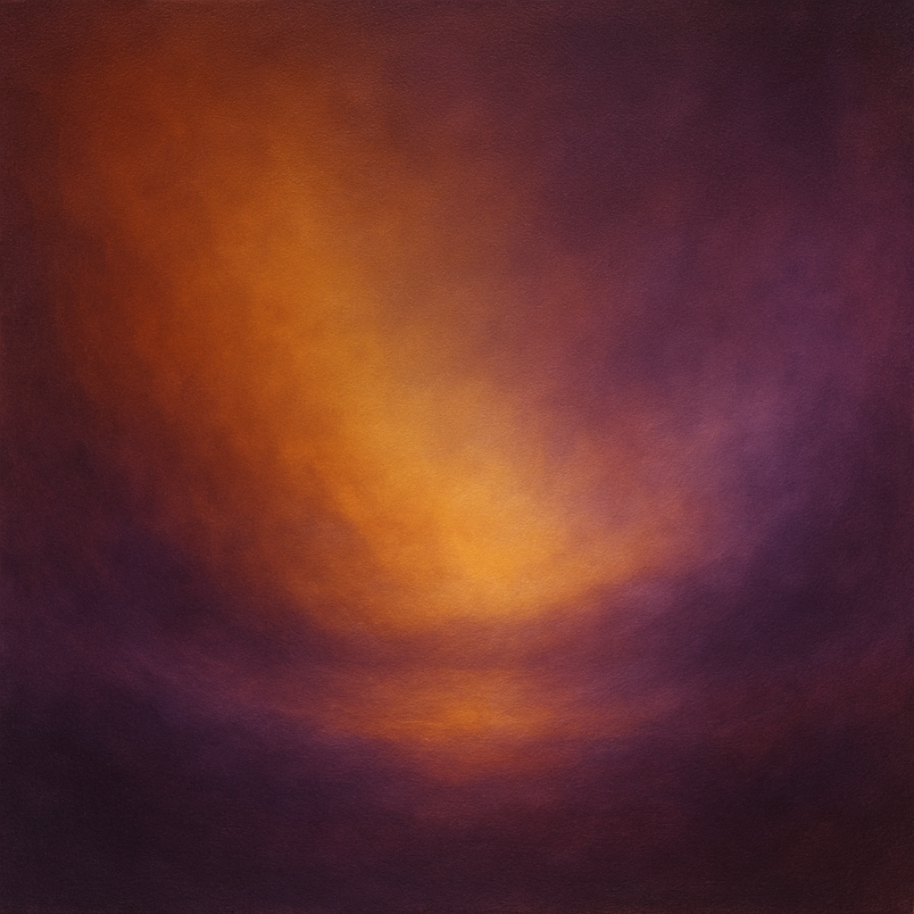 Burnt Amber & Velvet Amethyst Atmosphere No. 18 Oil Painting 100% Hand Painted Oil on Belgian Linen Canvas, Original Fine Art Wall Decor