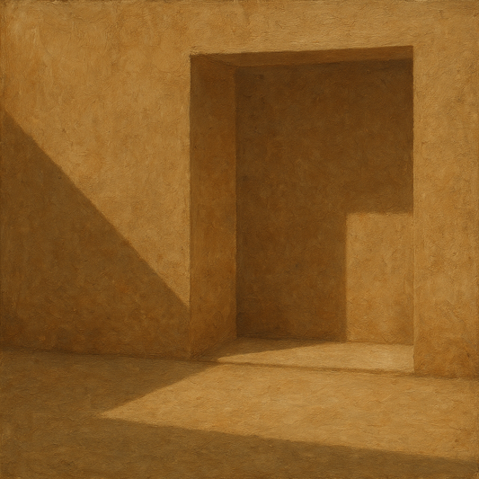Kyoto Courtyard Shadow Japandi Oil Painting - 100% Hand-Painted Master Oil Painting