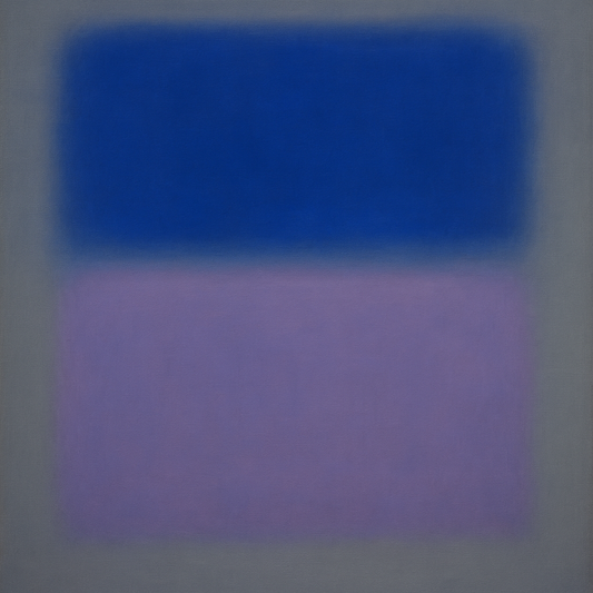 Cobalt Azure & Twilight Lavender Immersion No. 3 Oil Painting - View 1