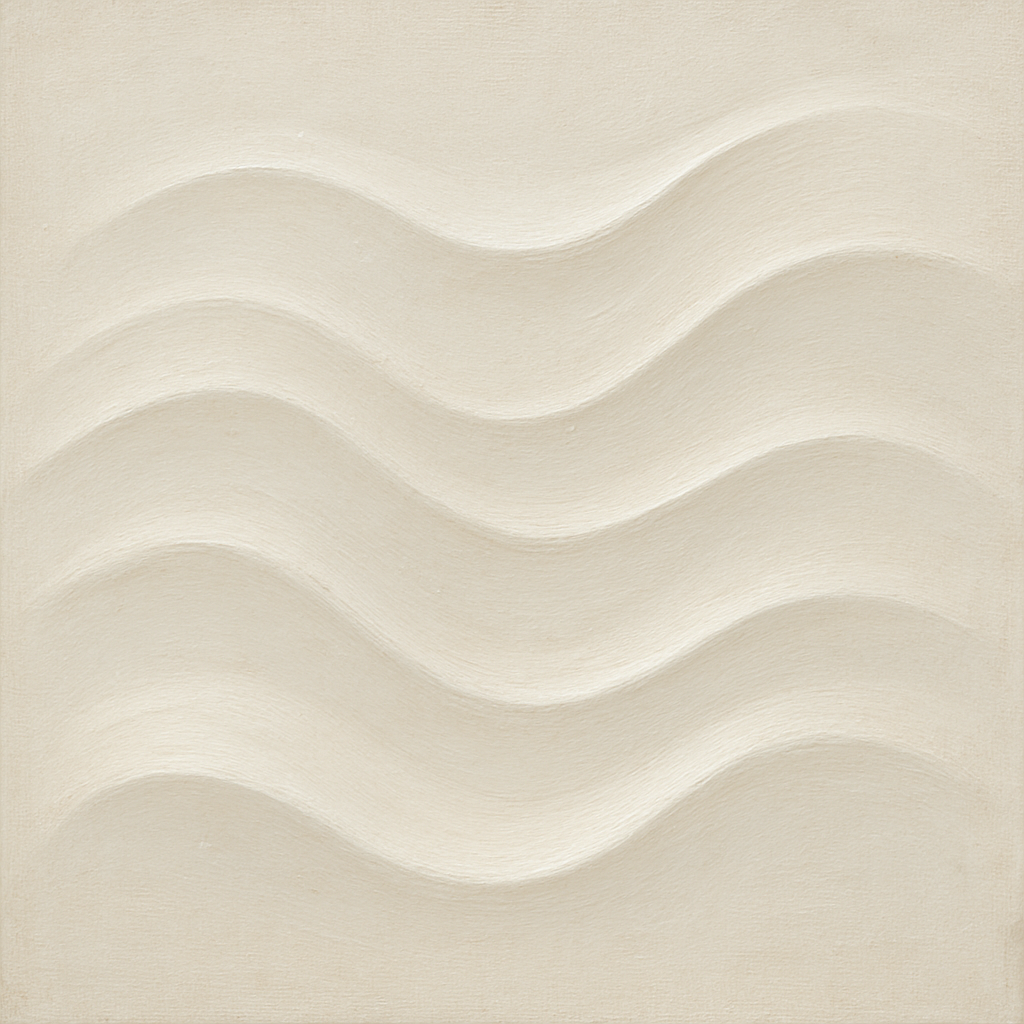 Monochrome Wave Relief No. 2 - Modern Fine Art Oil Painting - View 1