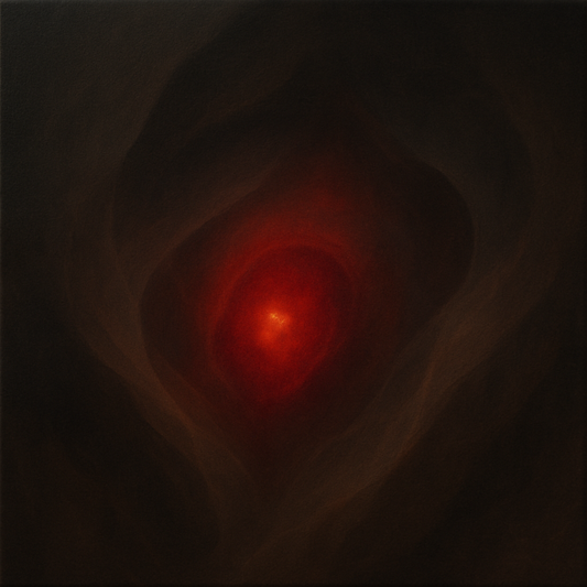 Smoky Ruby & Warm Obsidian Veils No. 19 Oil Painting 100% Hand Painted Oil on Belgian Linen Canvas, Original Fine Art Wall Decor