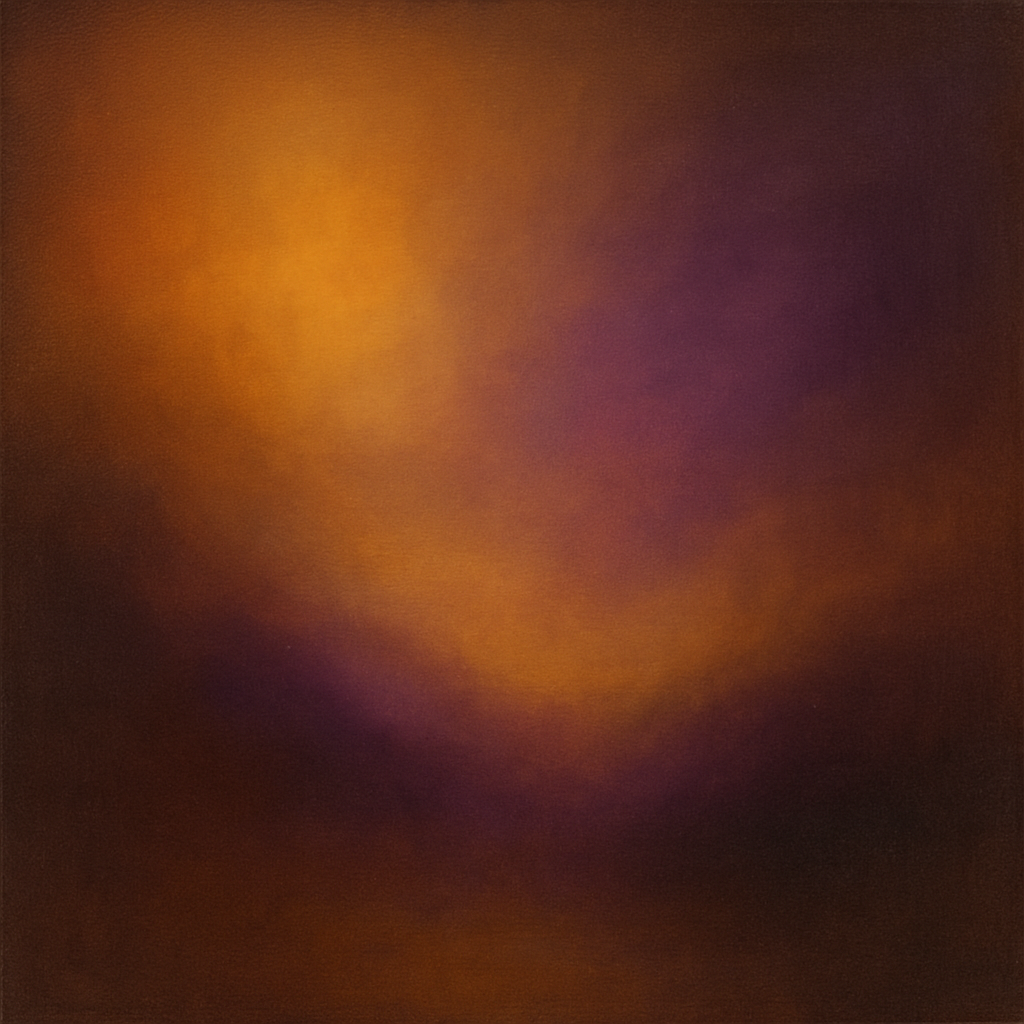 Burnt Amber & Velvet Amethyst Atmosphere No. 16 Oil Painting - View 1