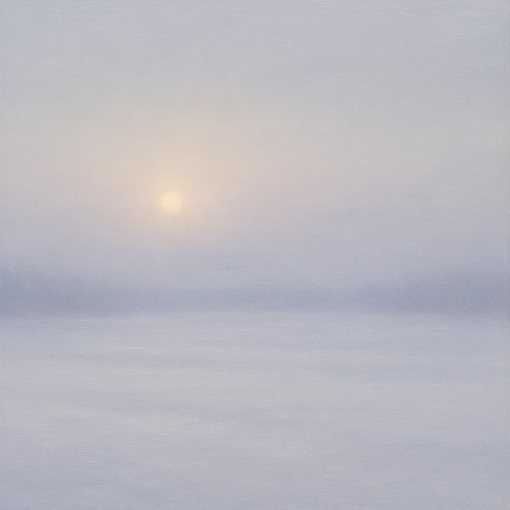 Winter Dawn Frost & Pale Silver Light No. 7 Oil Painting 100% Hand Painted Oil on Belgian Linen Canvas, Original Fine Art Wall Decor