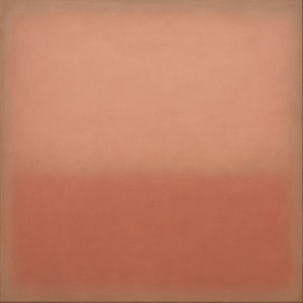 Blush Rose & Dusky Terracotta Ambient Glow No. 11 Oil Painting - View 1