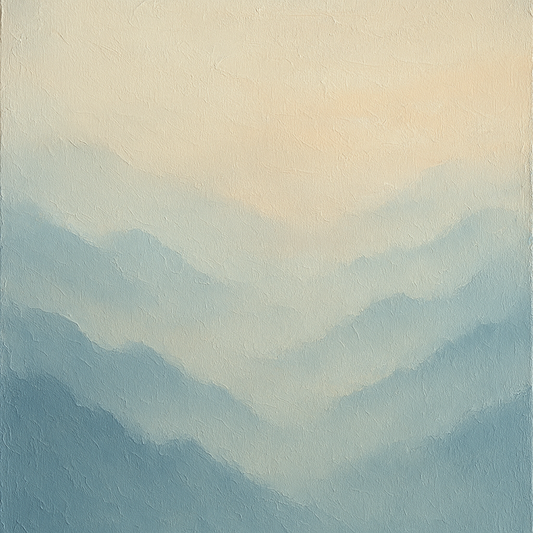 Alpine Mist Abstract Modern Oil Painting - 100% Hand-Painted Master Oil Painting