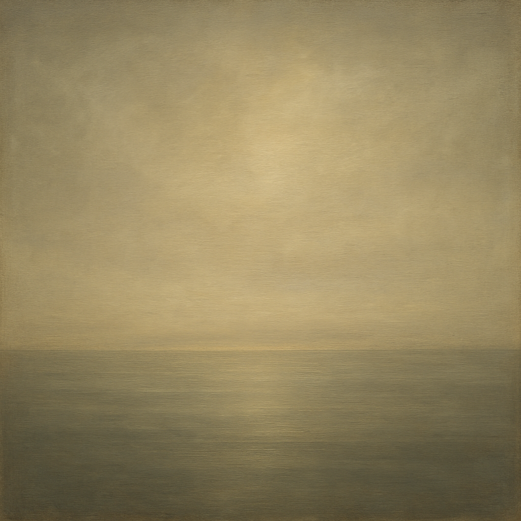 Monochrome Ocean Silence No. 5 - Modern Fine Art Oil Painting - View 1