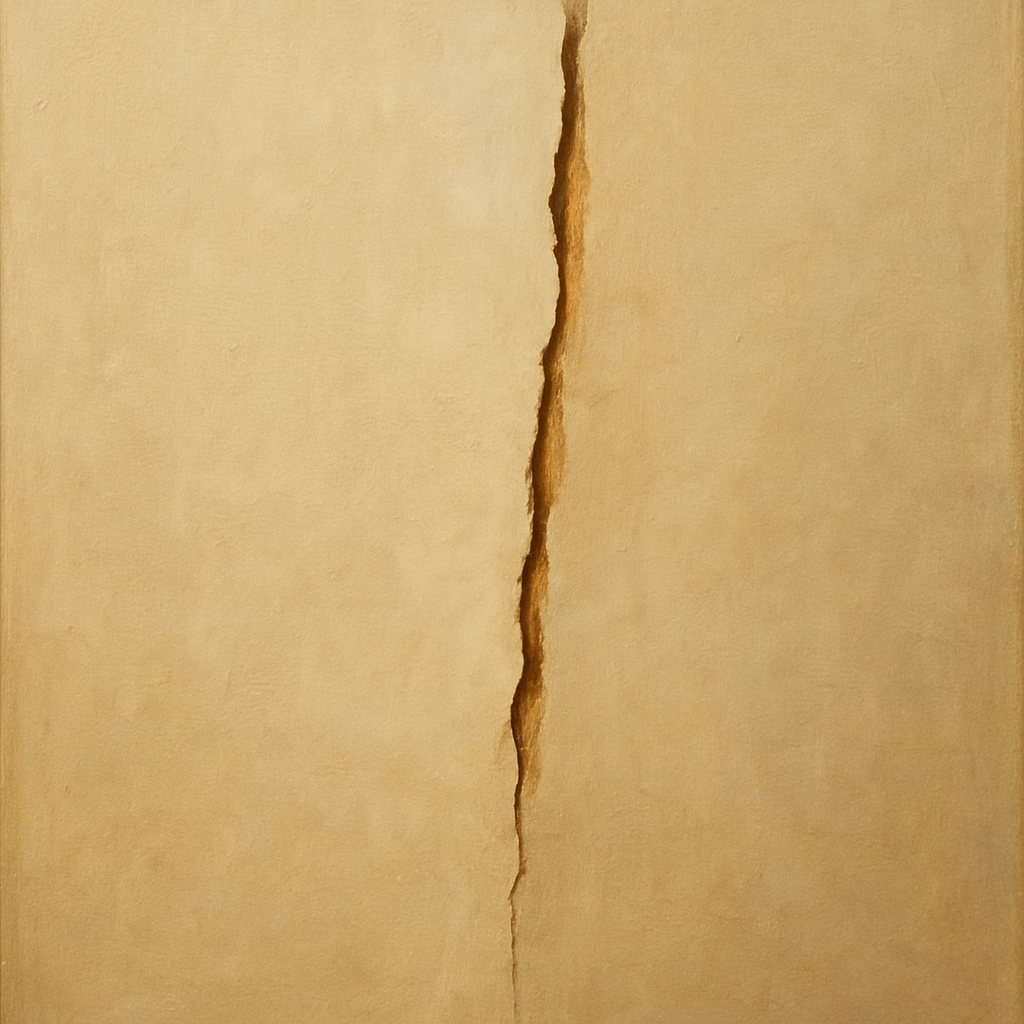 Tactile Stucco & Ochre Rift No. 9 - Modern Fine Art Oil Painting - View 1