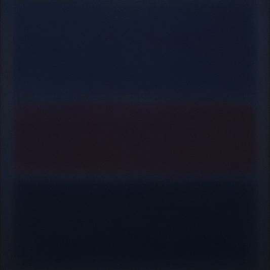 Deep Indigo & Midnight Plum Ambient Field No. 30 Oil Painting 100% Hand Painted Oil on Belgian Linen Canvas, Original Fine Art Wall Decor