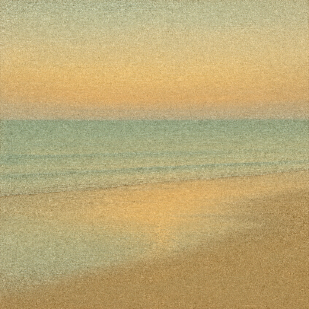 Golden Hour Surf Reflection No. 8 - Modern Fine Art Oil Painting - View 1