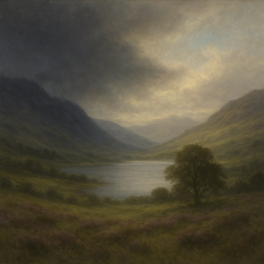 Highland Valley Storm Clearing No. 3 Oil Painting - View 1