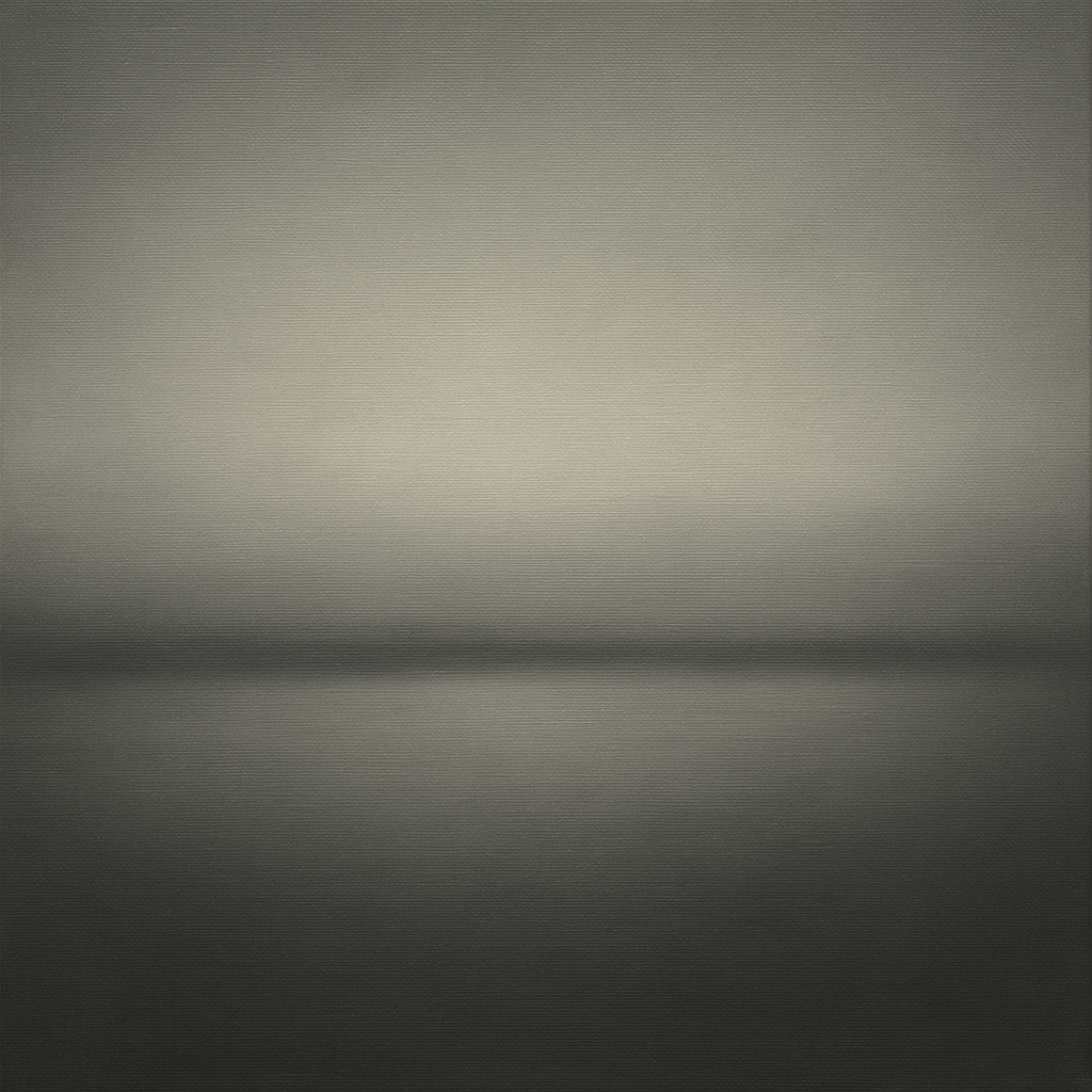 Monochrome Charcoal Drift & Soft Sfumato Horizon No. 8 Oil Painting - View 1