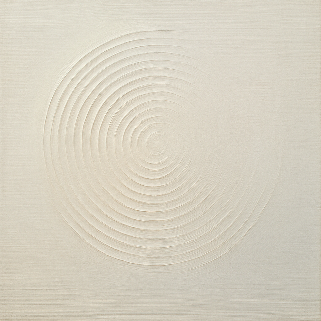 Radial Sunburst Plaster Ridge No. 5 - Modern Fine Art Oil Painting - View 1