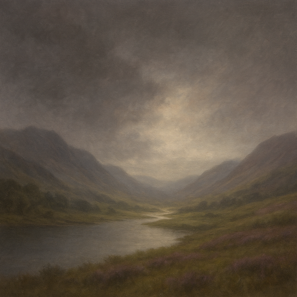 Highland Valley Storm Clearing No. 4 Oil Painting - View 1