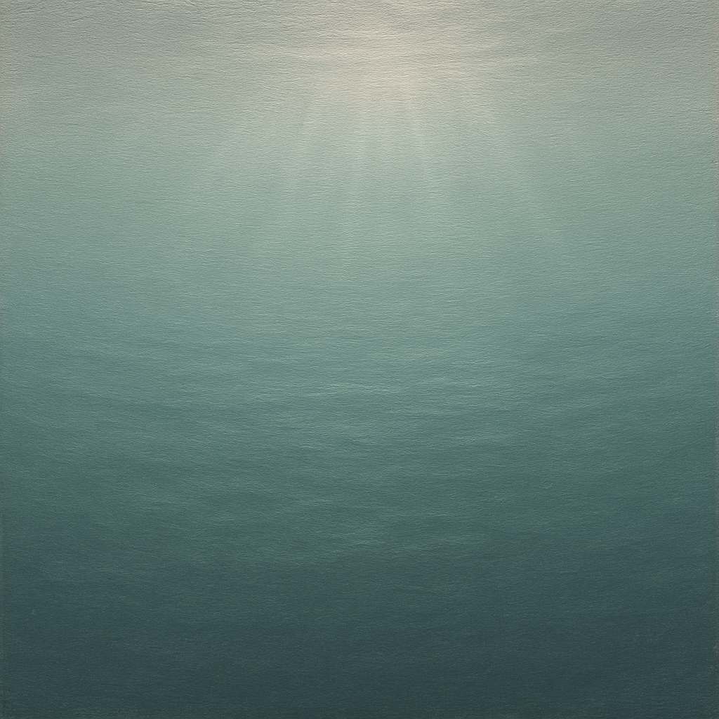 Minimalist Aquamarine Reef Void No. 10 - Modern Fine Art Oil Painting - View 1