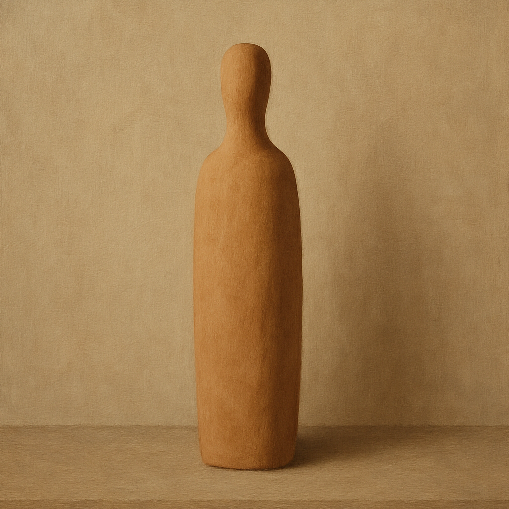 Sculpted Clay Monolith No. 7 - Modern Fine Art Oil Painting - View 1