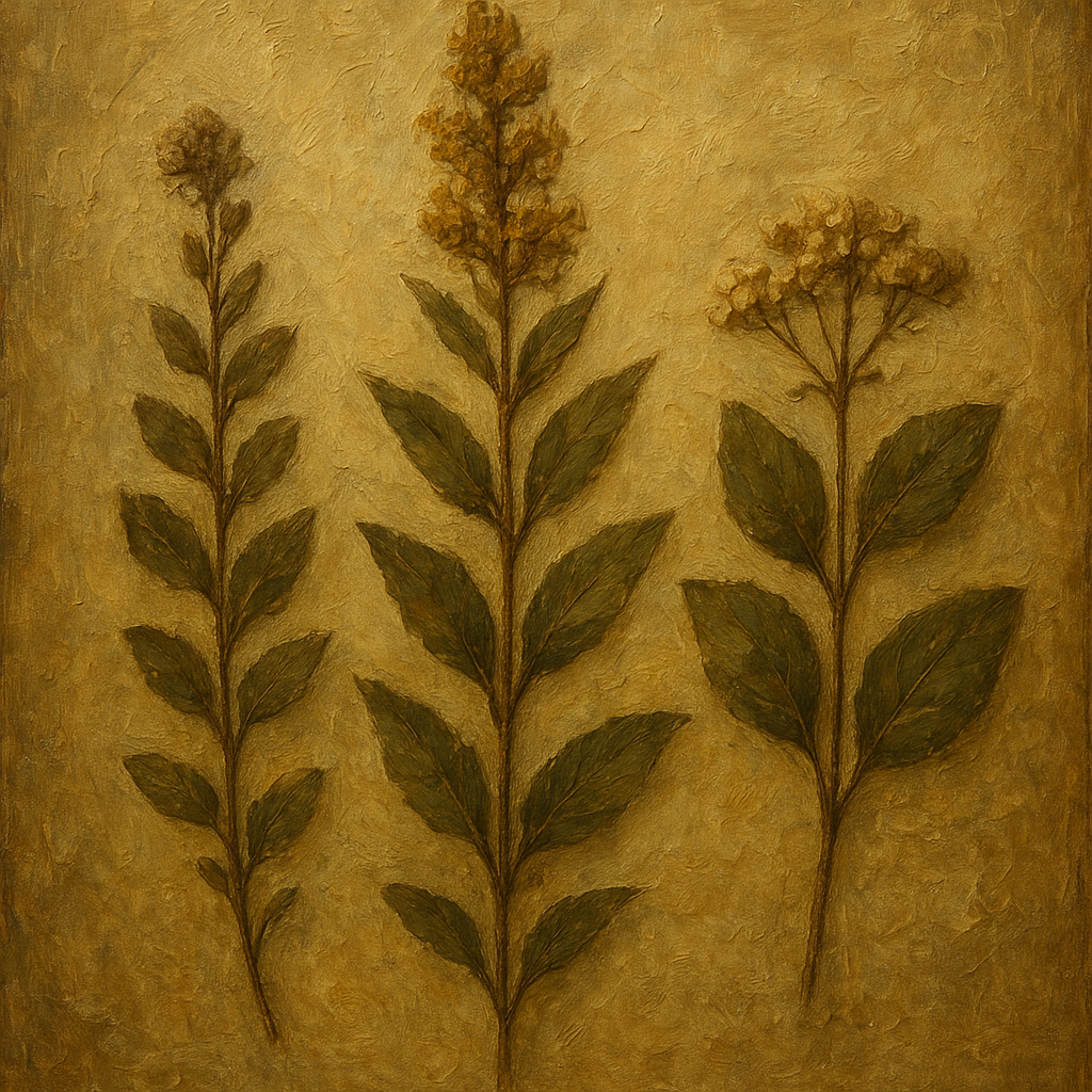 Antique Botanical Herbarium Study No. 3 Oil Painting - 100% Hand-Painted Master Oil Painting