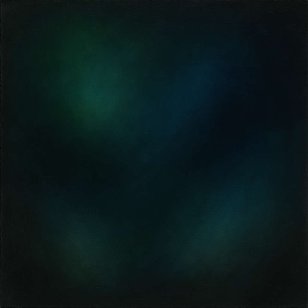 Emerald & Midnight Sapphire Sfumato Immersion No. 2 Oil Painting 100% Hand Painted Oil on Belgian Linen Canvas, Original Fine Art Wall Decor