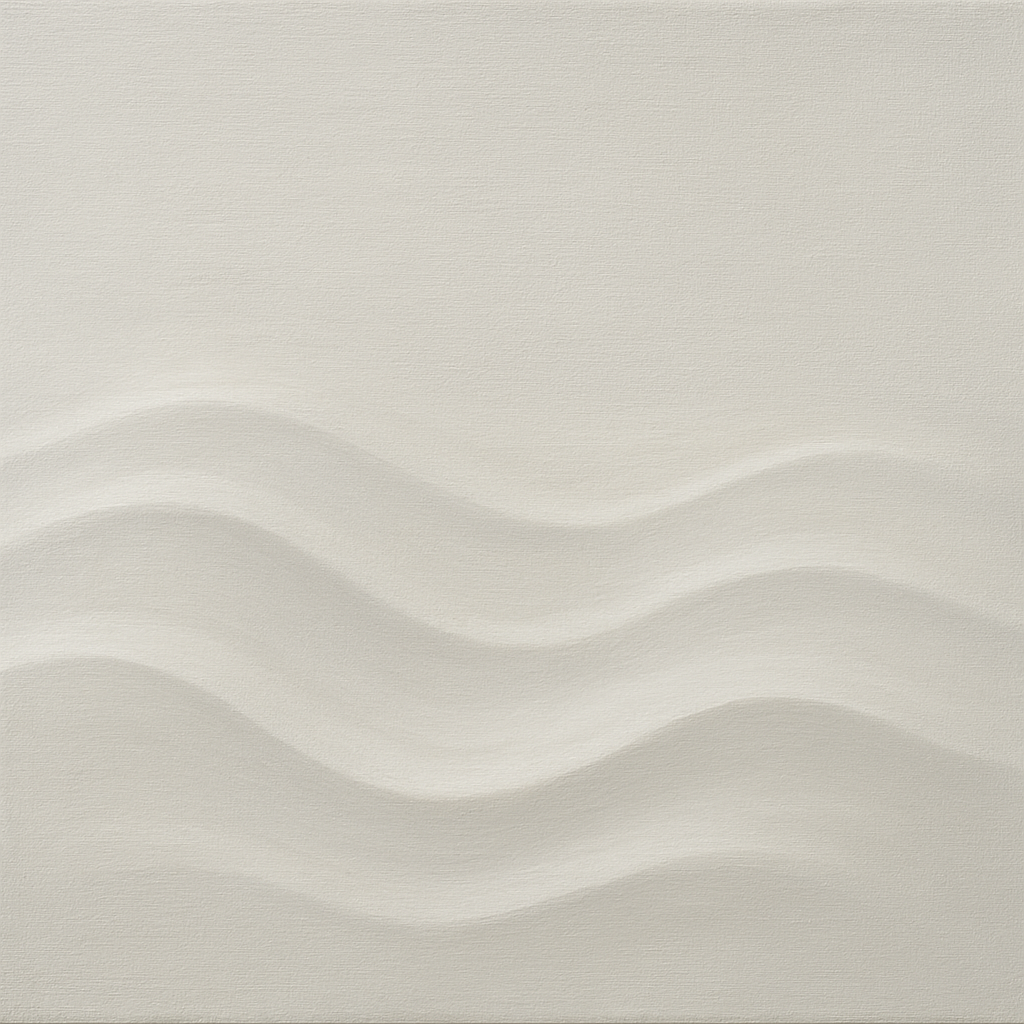 Monochrome Wave Relief No. 2 - Modern Fine Art Oil Painting - View 1