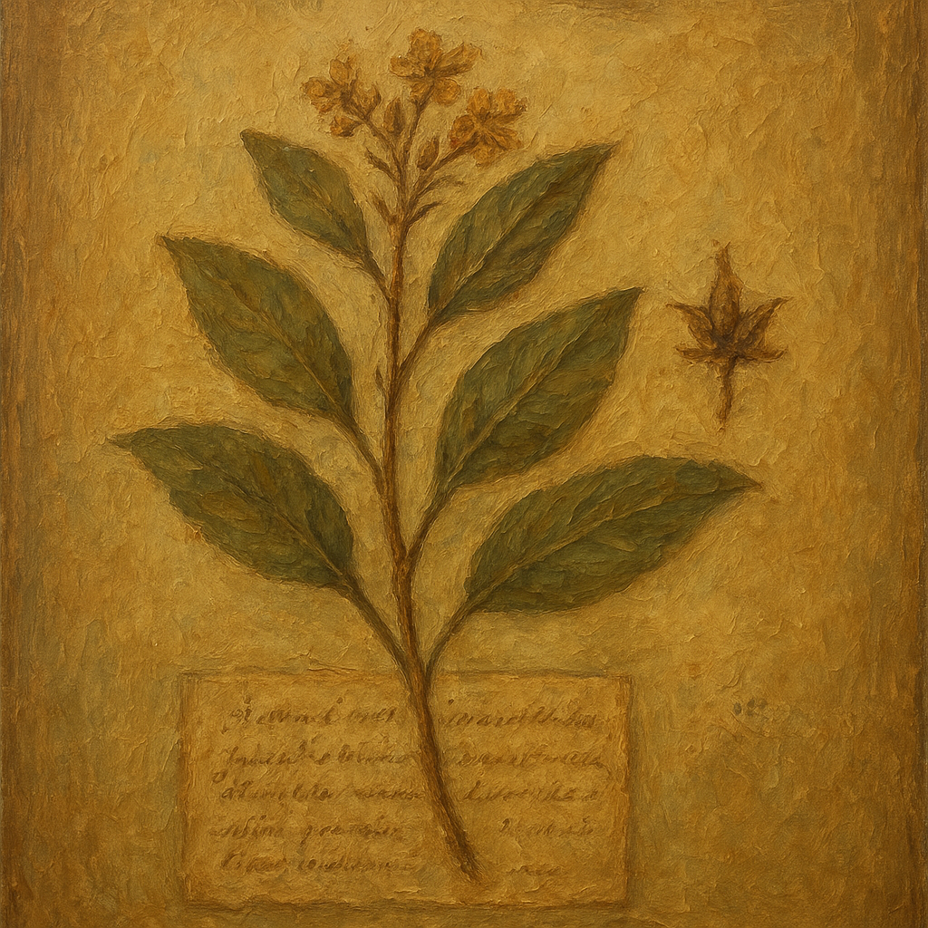 Antique Botanical Herbarium Study No. 4 Oil Painting - 100% Hand-Painted Master Oil Painting