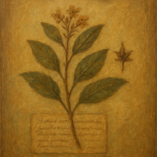 Antique Botanical Herbarium Study No. 4 Oil Painting - 100% Hand-Painted Master Oil Painting