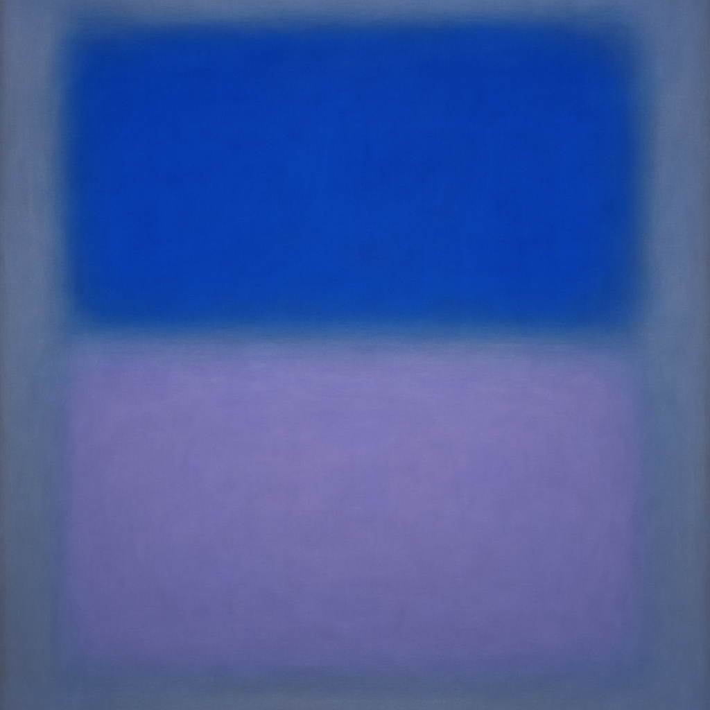 Cobalt Azure & Twilight Lavender Immersion No. 29 Oil Painting - View 1