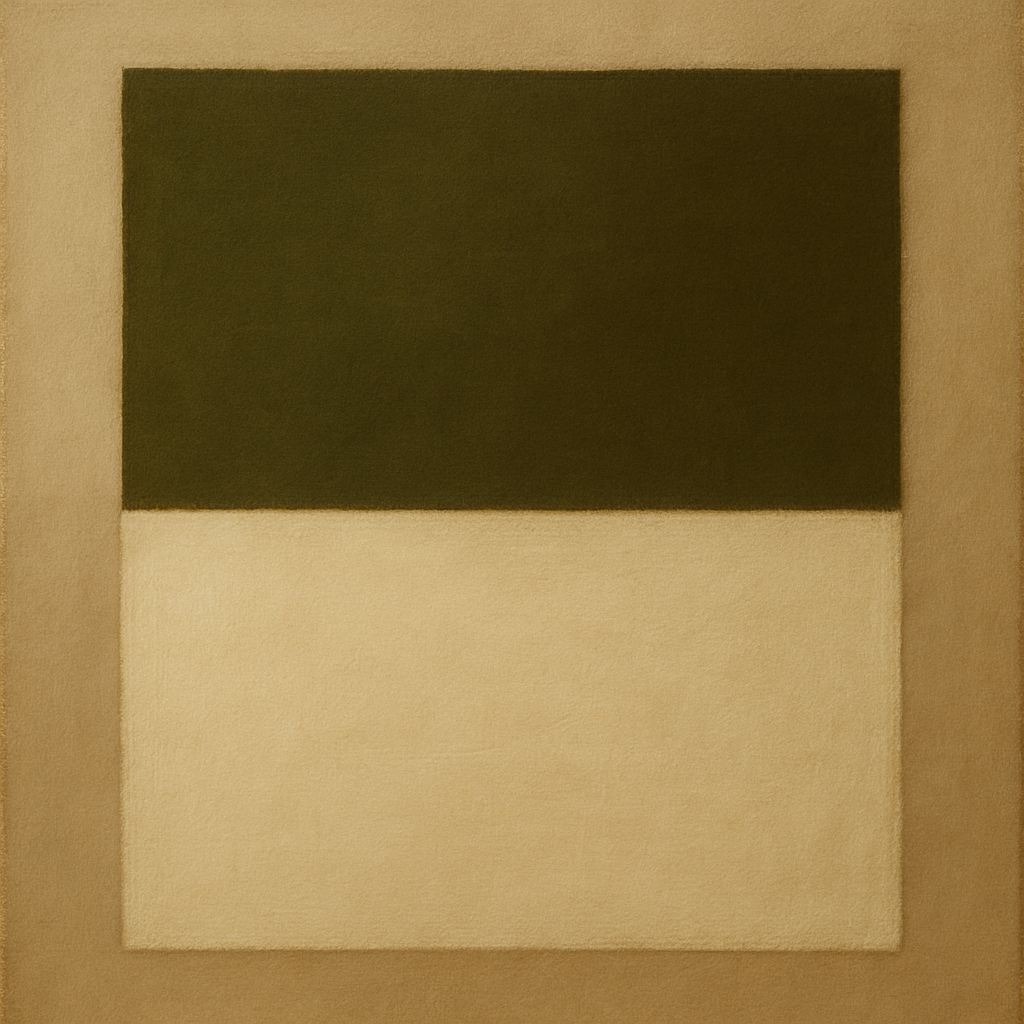 Sage Olive & Alabaster Balance No. 3 - Modern Fine Art Oil Painting - View 1