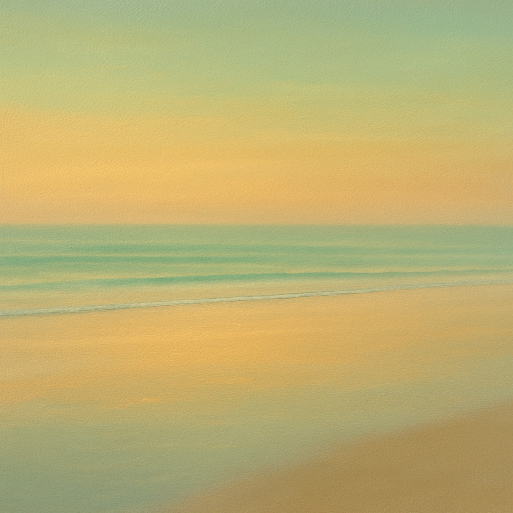 Golden Hour Surf Reflection No. 8 - Modern Fine Art Oil Painting - View 1