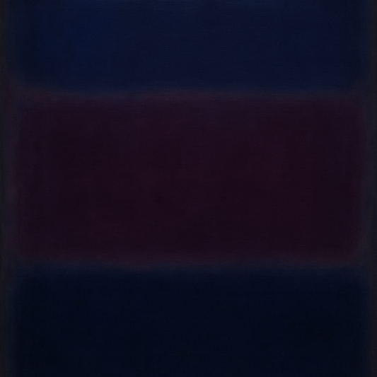 Deep Indigo & Midnight Plum Ambient Field No. 26 Oil Painting - View 1