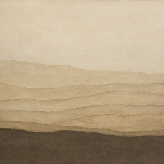 Raw Limestone Horizon & Washed Linen No. 30 Oil Painting - View 1
