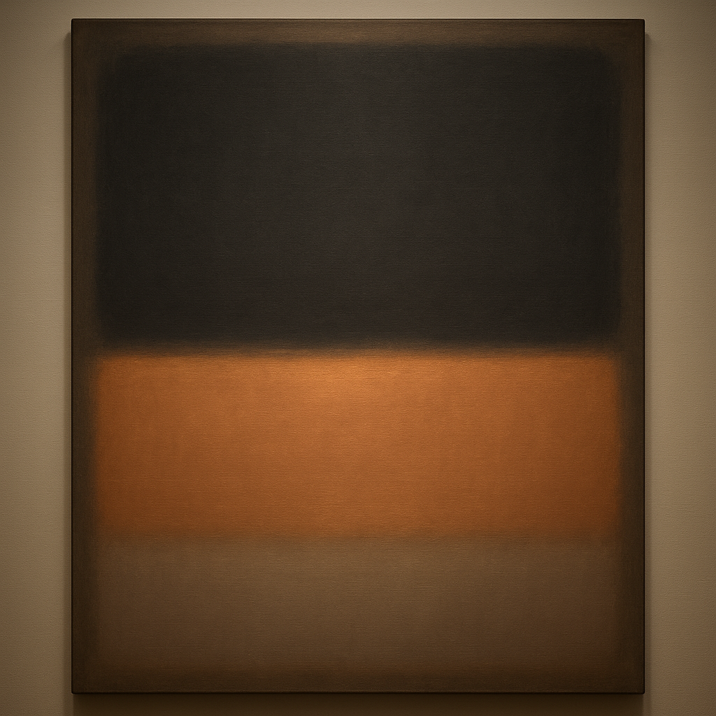 Charcoal Slate & Burnished Copper Horizon No. 21 Oil Painting 100% Hand Painted Oil on Belgian Linen Canvas, Original Fine Art Wall Decor