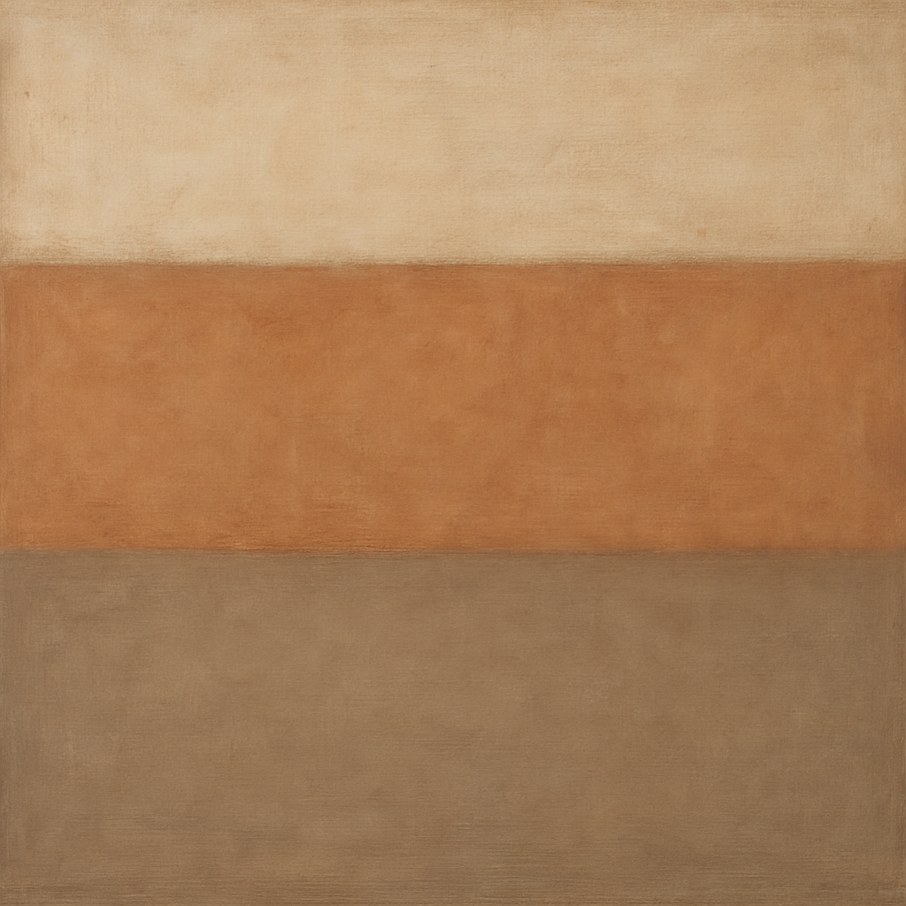 Aged Plaster & Sand Horizon No. 2 - Modern Fine Art Oil Painting - View 1