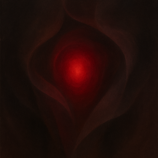 Smoky Ruby & Warm Obsidian Veils No. 10 Oil Painting 100% Hand Painted Oil on Belgian Linen Canvas, Original Fine Art Wall Decor